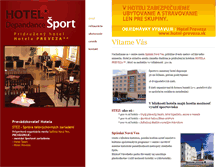 Tablet Screenshot of hotel-sport.sk