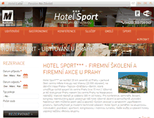 Tablet Screenshot of hotel-sport.cz