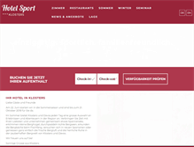 Tablet Screenshot of hotel-sport.ch